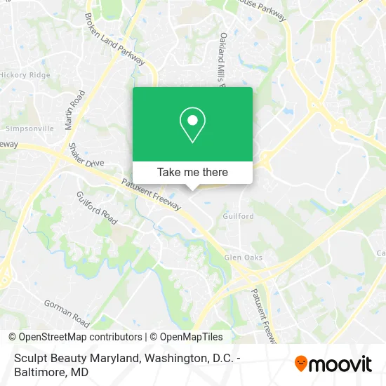 Sculpt Beauty Maryland map