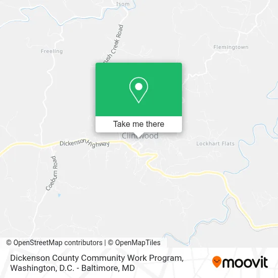Dickenson County Community Work Program map