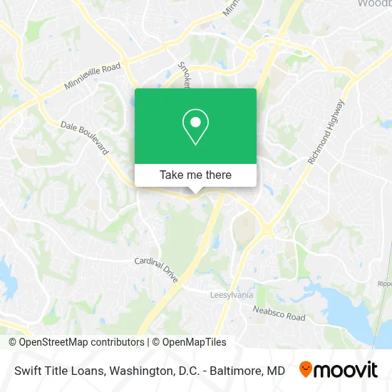 Swift Title Loans map