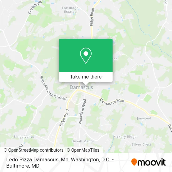 Ledo Pizza Damascus, Md map