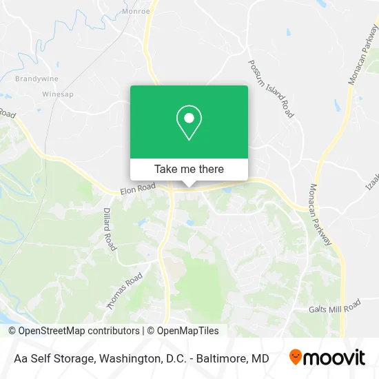 Aa Self Storage map