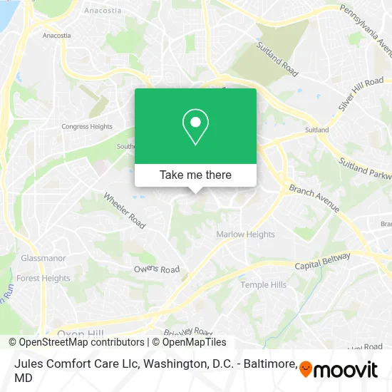 Jules Comfort Care Llc map