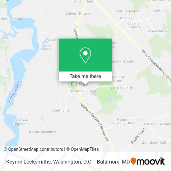 Keyme Locksmiths map