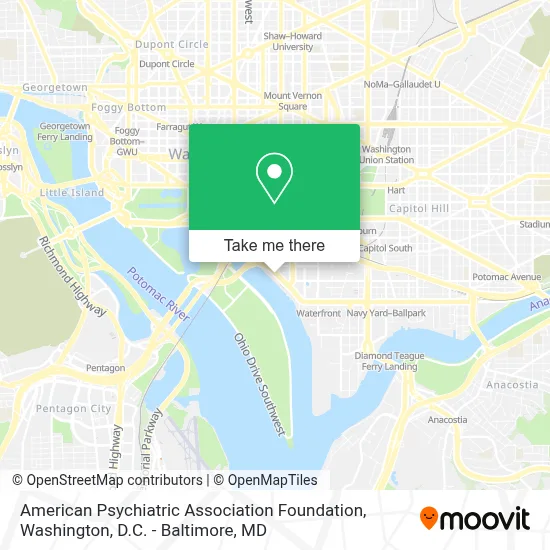 American Psychiatric Association Foundation map