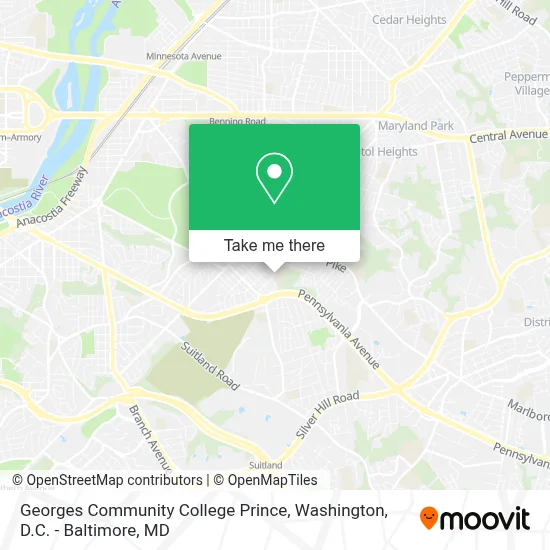 Georges Community College Prince map