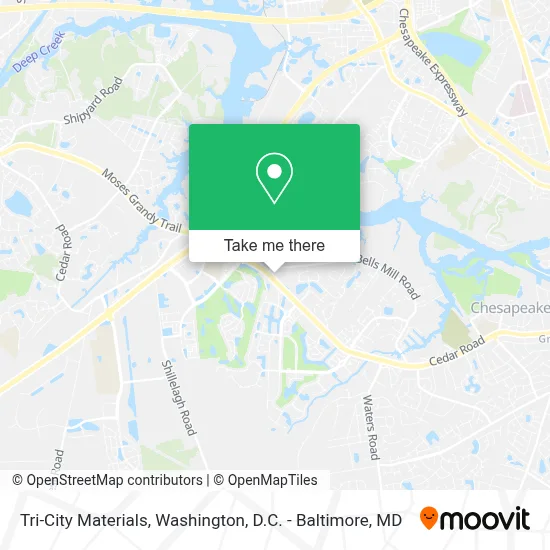 Tri-City Materials map