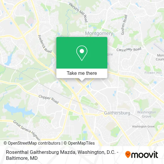 Rosenthal Gaithersburg Mazda map