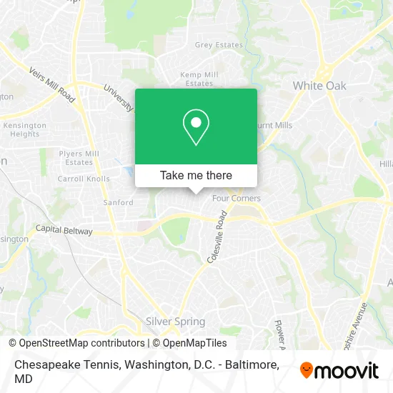 Chesapeake Tennis map