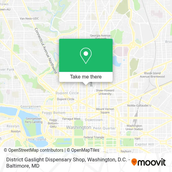 District Gaslight Dispensary Shop map
