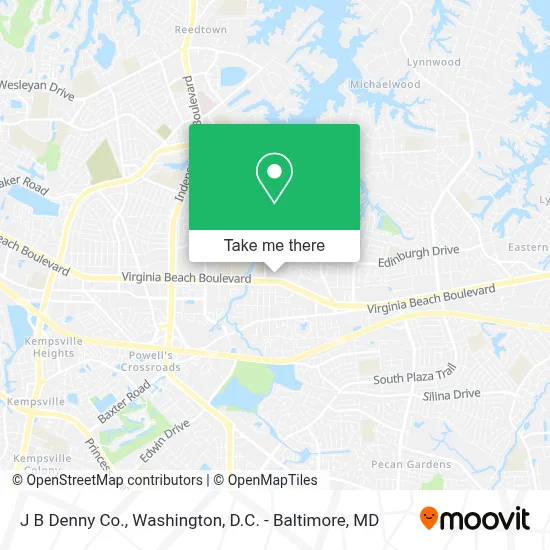 J B Denny Co. map