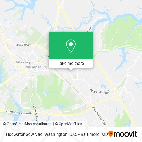 Tidewater Sew Vac map