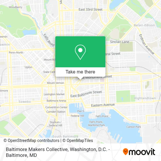 Baltimore Makers Collective map