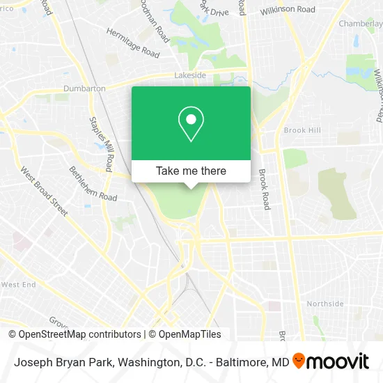 Joseph Bryan Park map