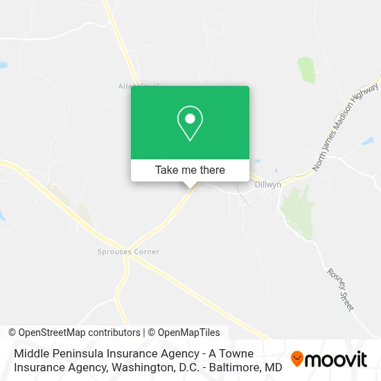 Middle Peninsula Insurance Agency - A Towne Insurance Agency map