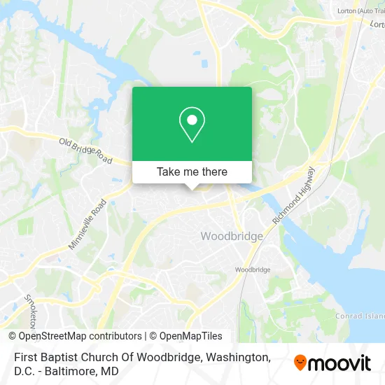 First Baptist Church Of Woodbridge map