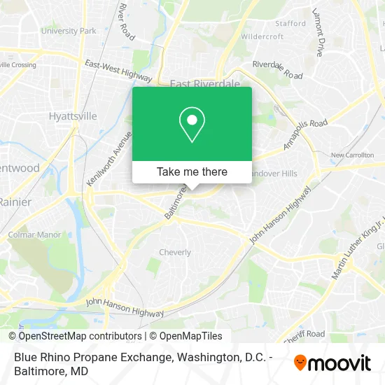 Blue Rhino Propane Exchange map
