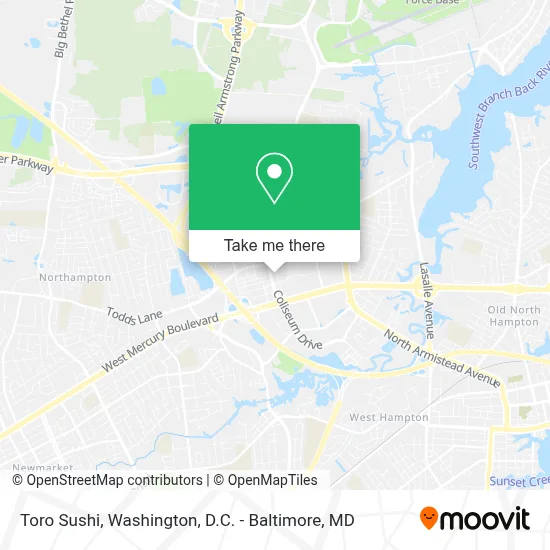 Toro Sushi map