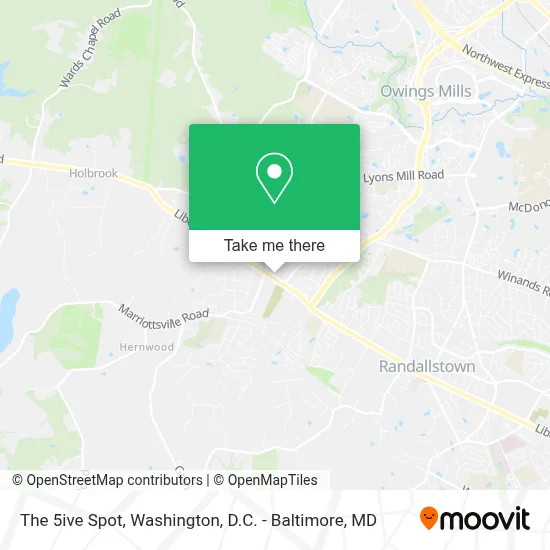 The 5ive Spot map