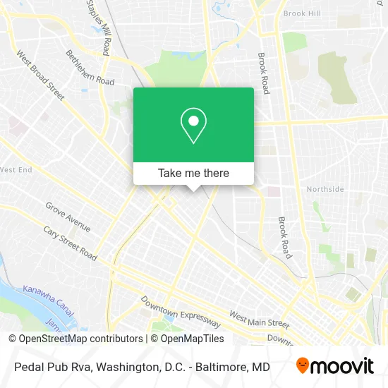 Pedal Pub Rva map
