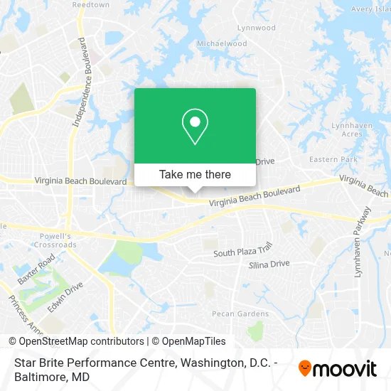 Star Brite Performance Centre map