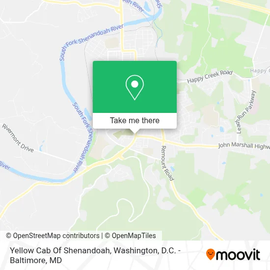 Yellow Cab Of Shenandoah map