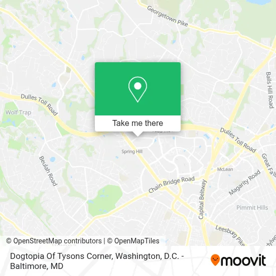Dogtopia Of Tysons Corner map