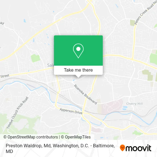 Preston Waldrop, Md map