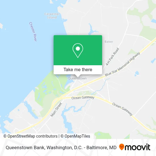 Queenstown Bank map