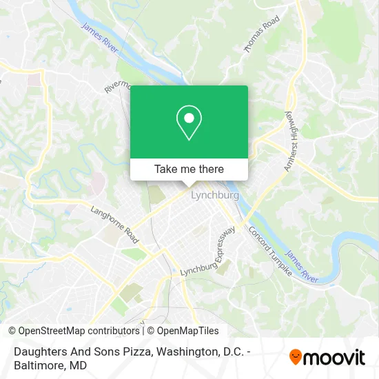 Daughters And Sons Pizza map