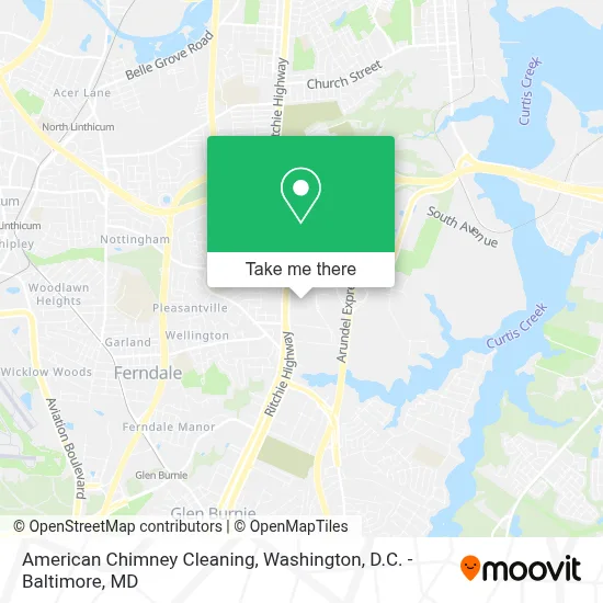 American Chimney Cleaning map