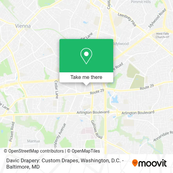 Davic Drapery: Custom Drapes map