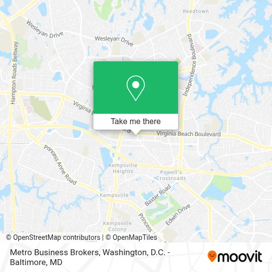 Metro Business Brokers map
