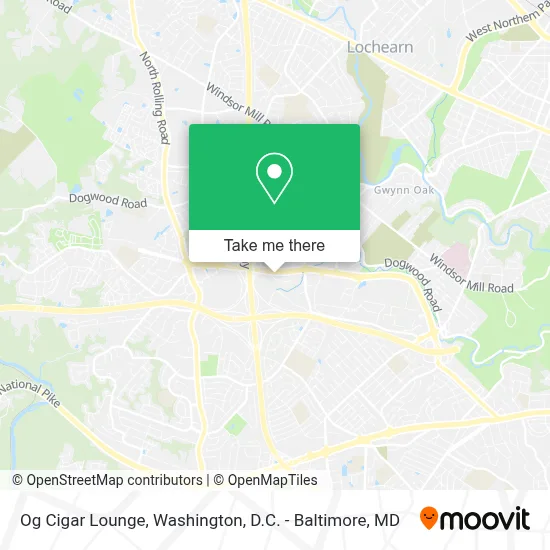 Og Cigar Lounge map