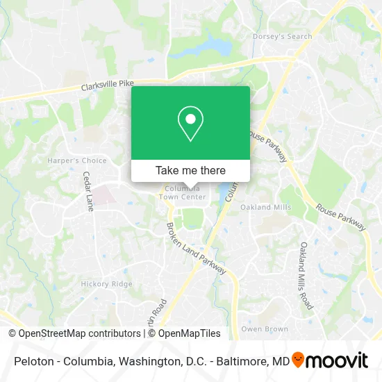 Peloton - Columbia map