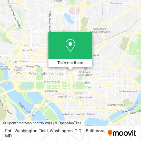 Fbi - Washington Field map