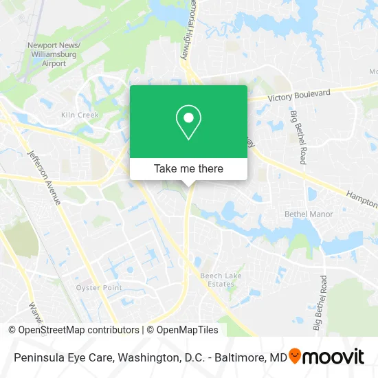 Peninsula Eye Care map