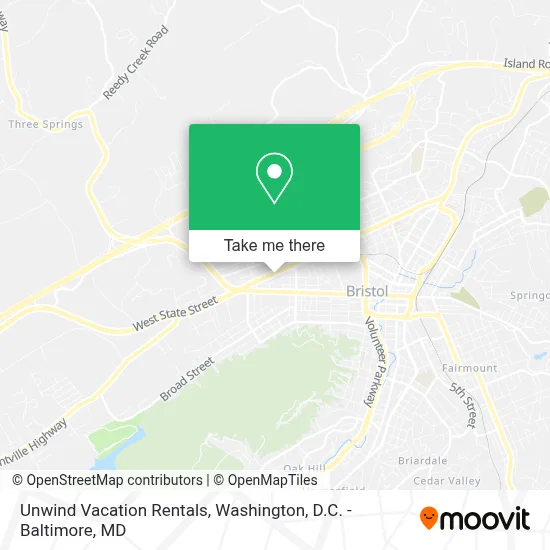 Unwind Vacation Rentals map