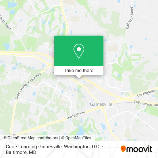 Curie Learning Gainesville map