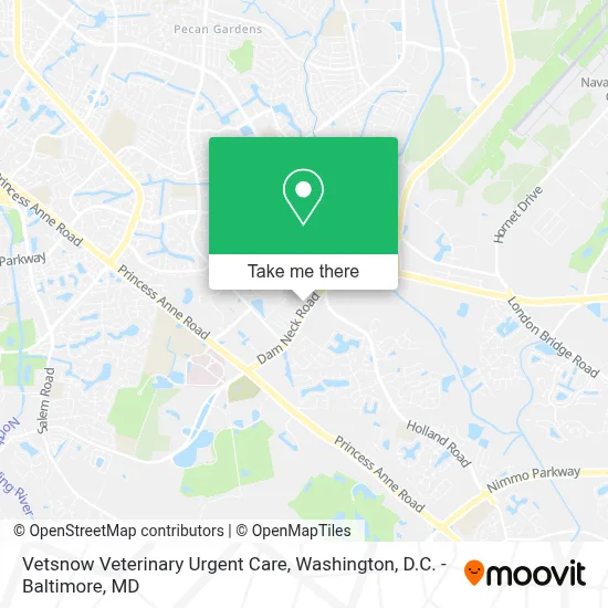 Vetsnow Veterinary Urgent Care map