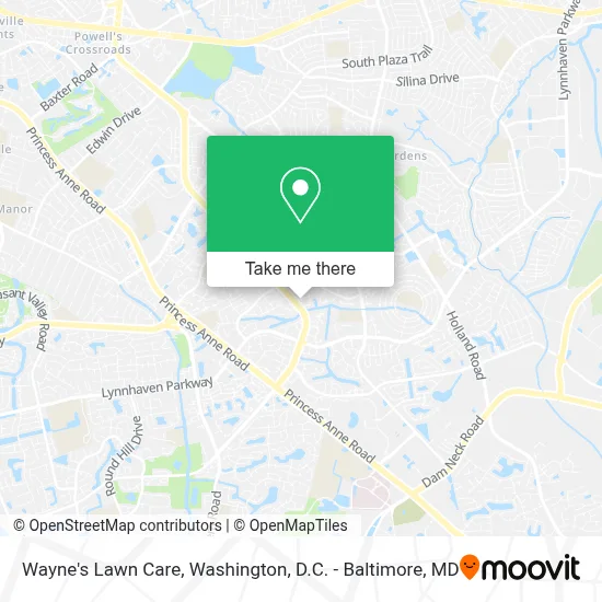Wayne's Lawn Care map