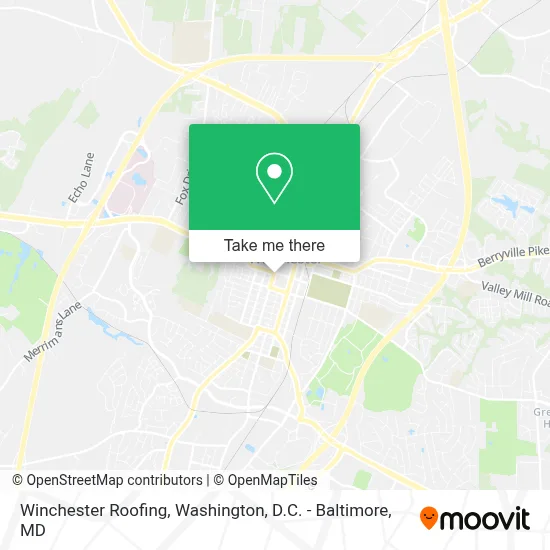 Winchester Roofing map