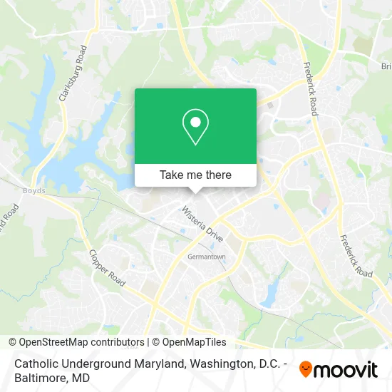 Catholic Underground Maryland map