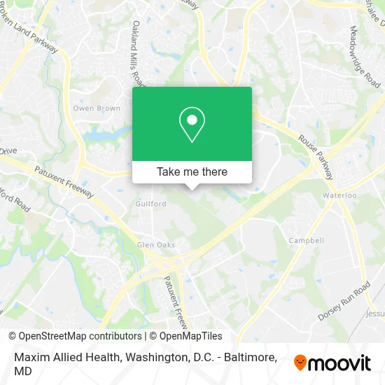 Maxim Allied Health map