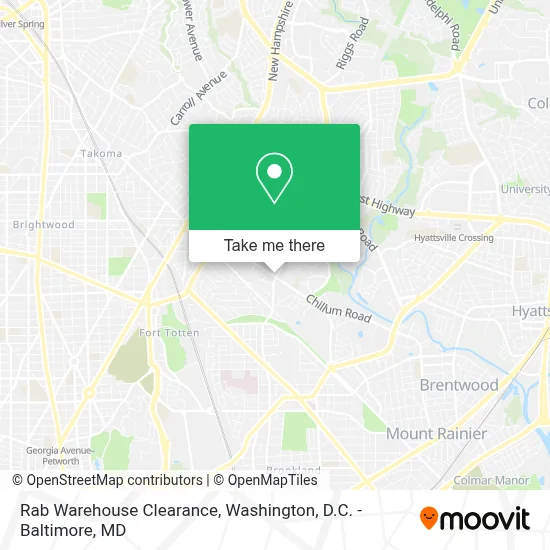 Rab Warehouse Clearance map