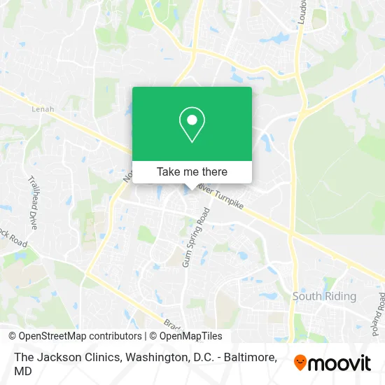 The Jackson Clinics map