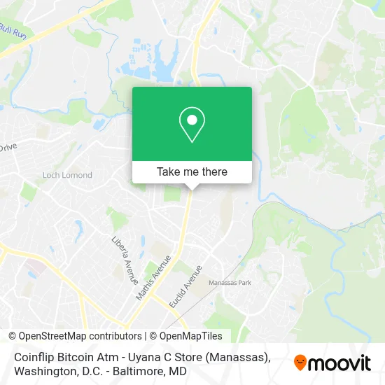 Coinflip Bitcoin Atm - Uyana C Store (Manassas) map