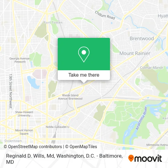 Reginald D. Wills, Md map