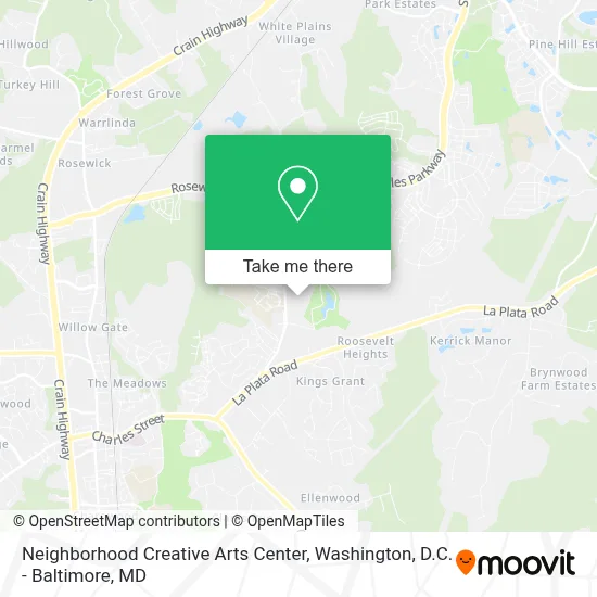 Neighborhood Creative Arts Center map