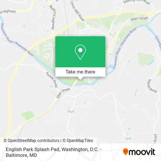 English Park Splash Pad map