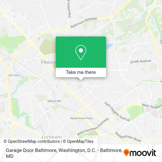 Garage Door Baltimore map